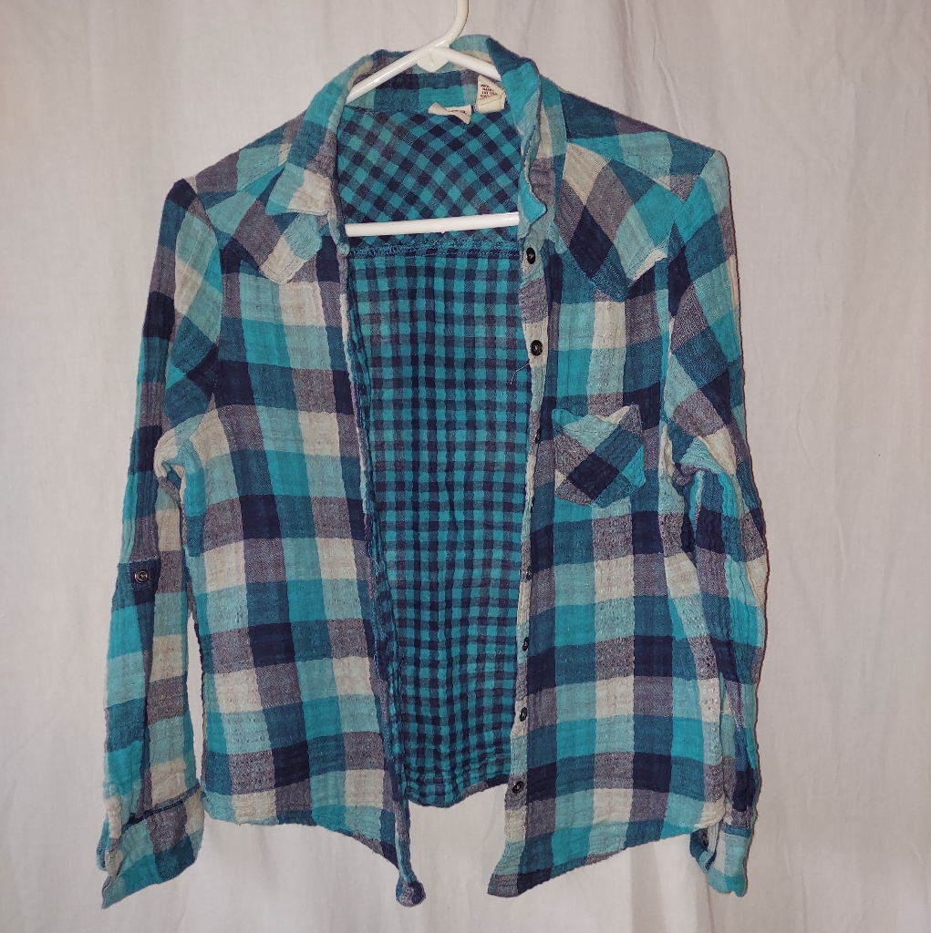 Mudd Plaid Button Up